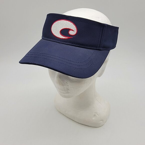 Costa Del Mar Visor Baseball Hat Ball Cap Adjustable Navy Blue Embroidered Logo - Picture 1 of 5